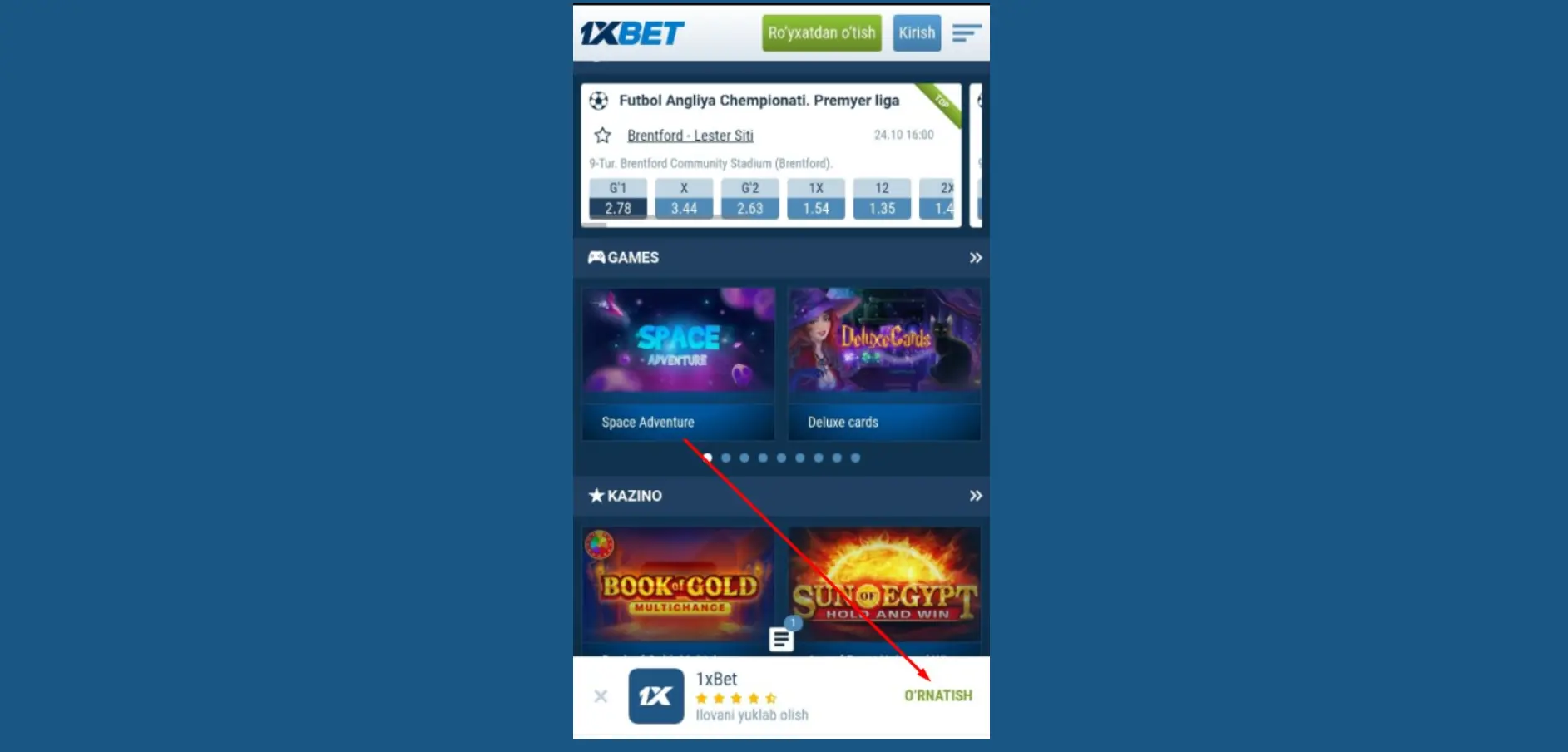 1xbet apk